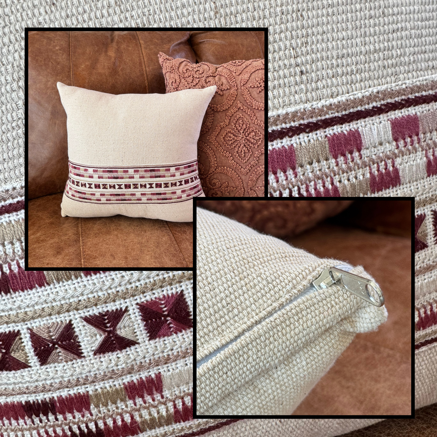 Akha Handwoven Coffee-Dyed Pillow Cover