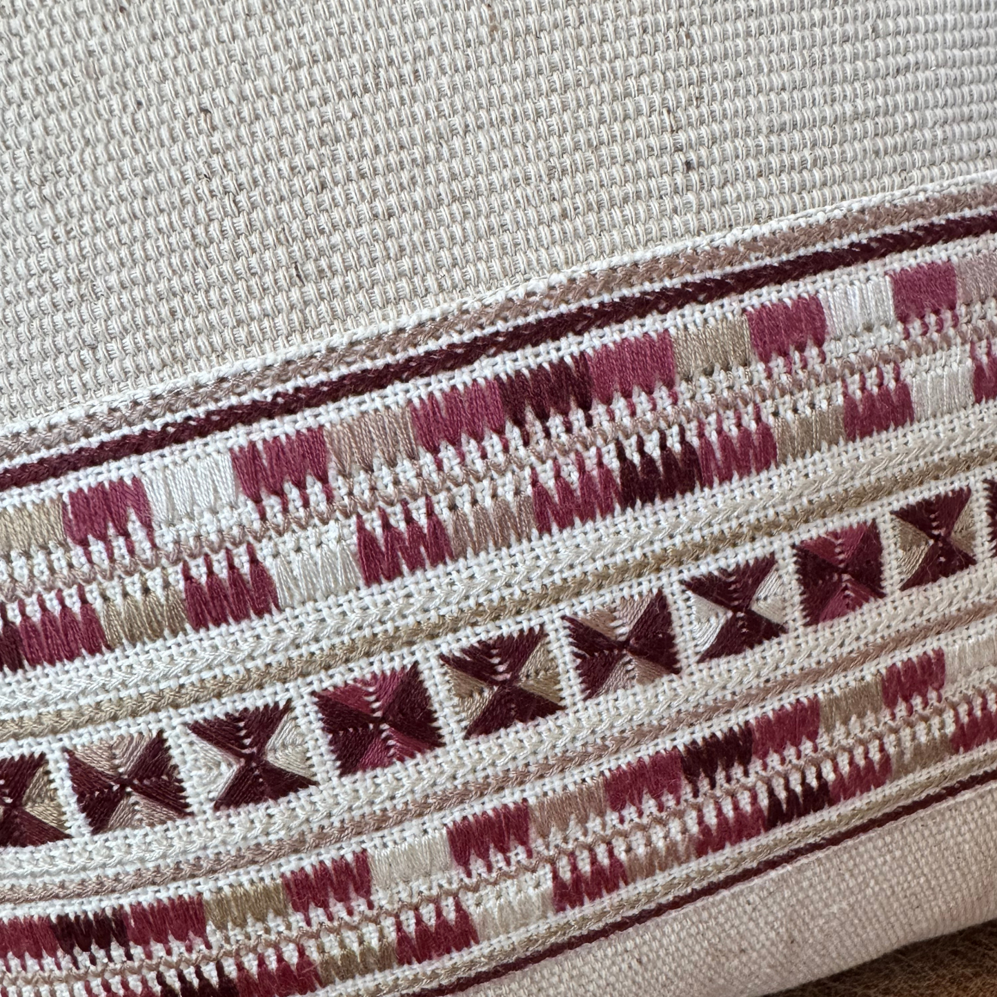 Akha Handwoven Coffee-Dyed Pillow Cover