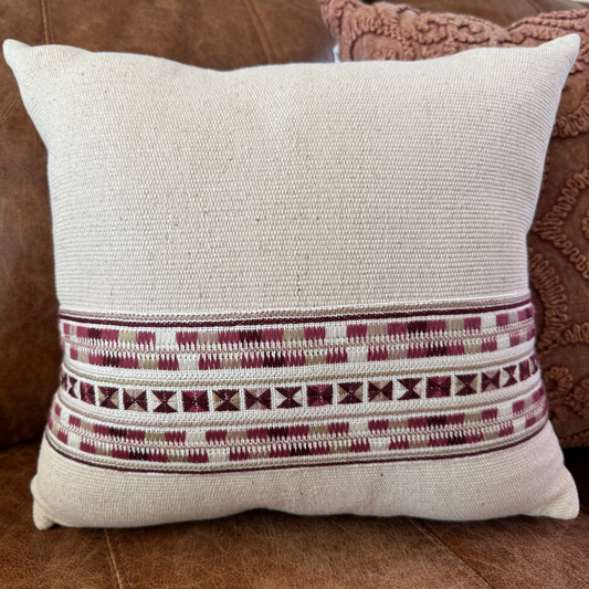 Akha Handwoven Coffee-Dyed Pillow Cover