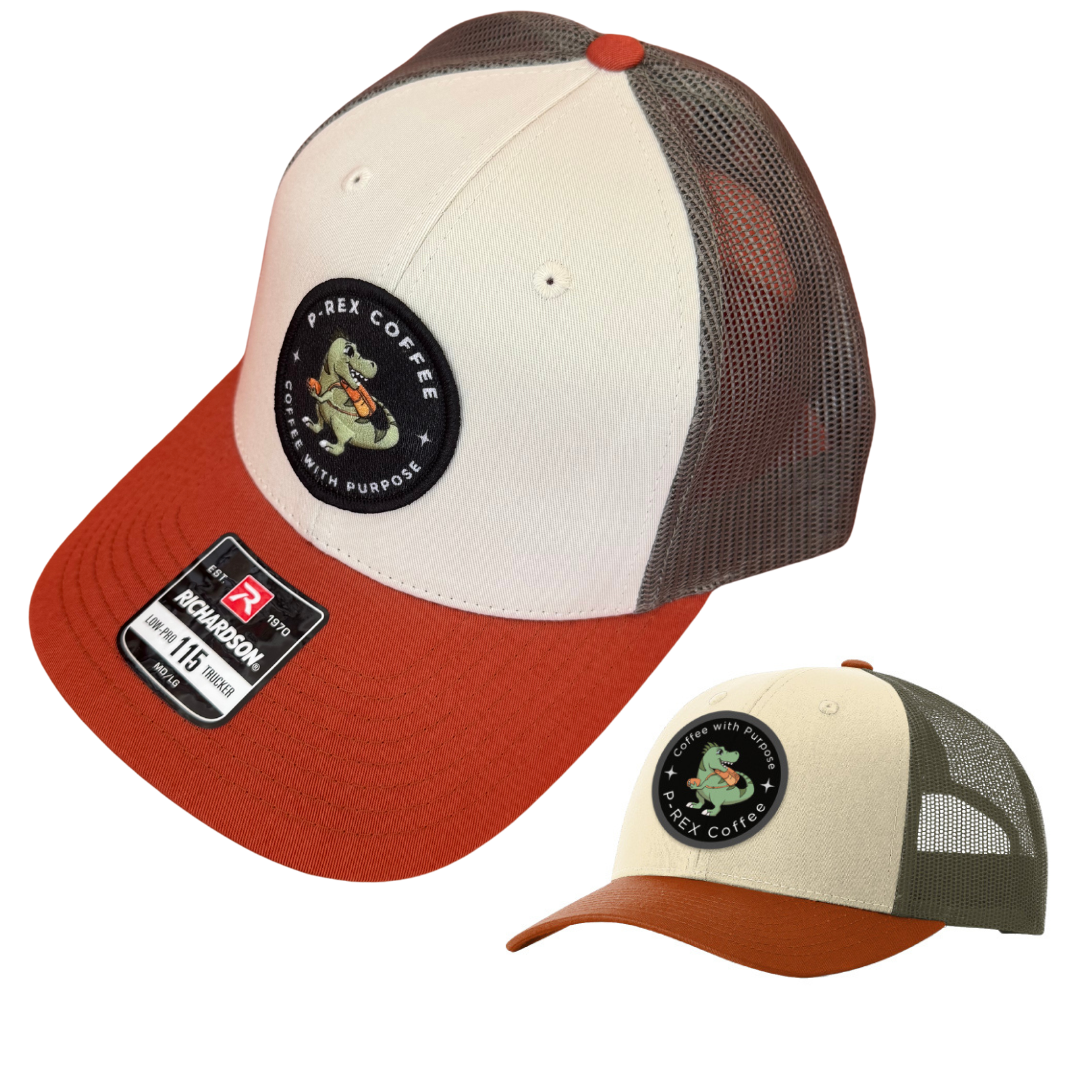 P-REX Coffee Trucker Hat | Richardson 115 Low Profile