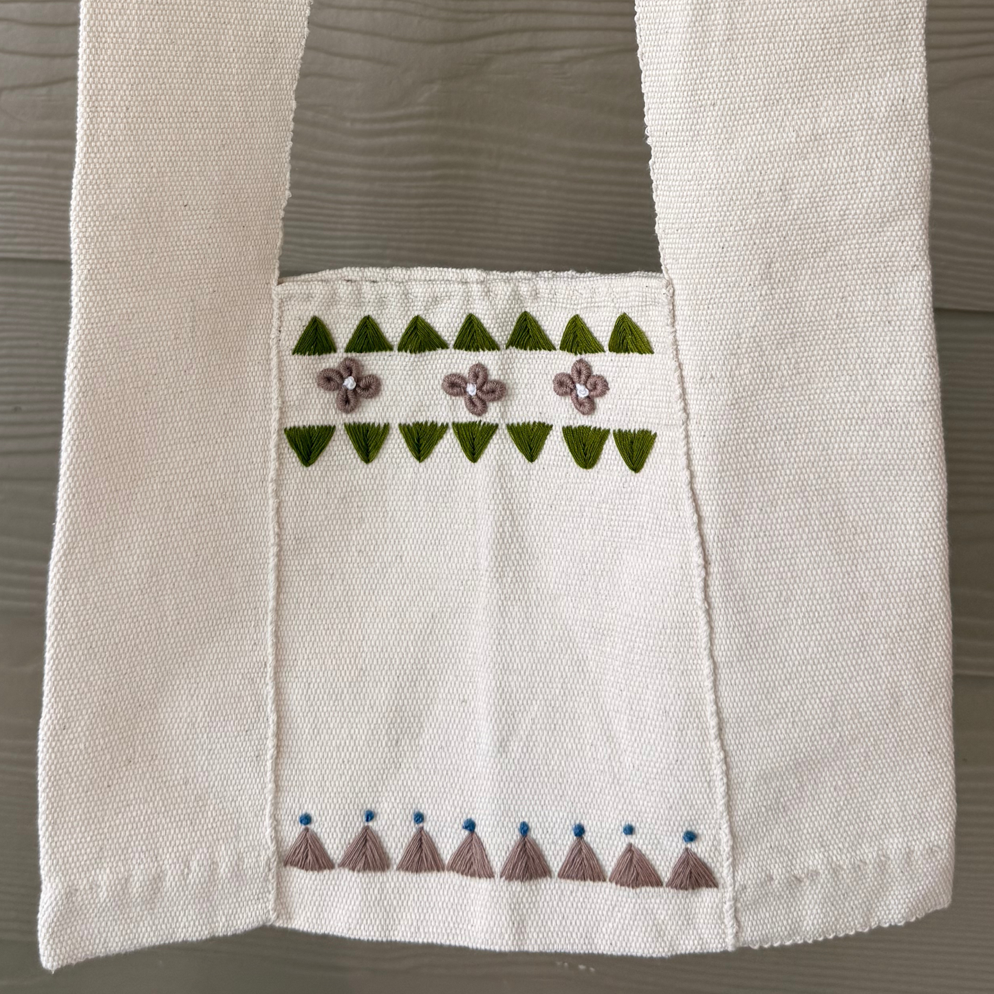 Karen Hill Tribe Embroidered Crossbody Bag – Natural