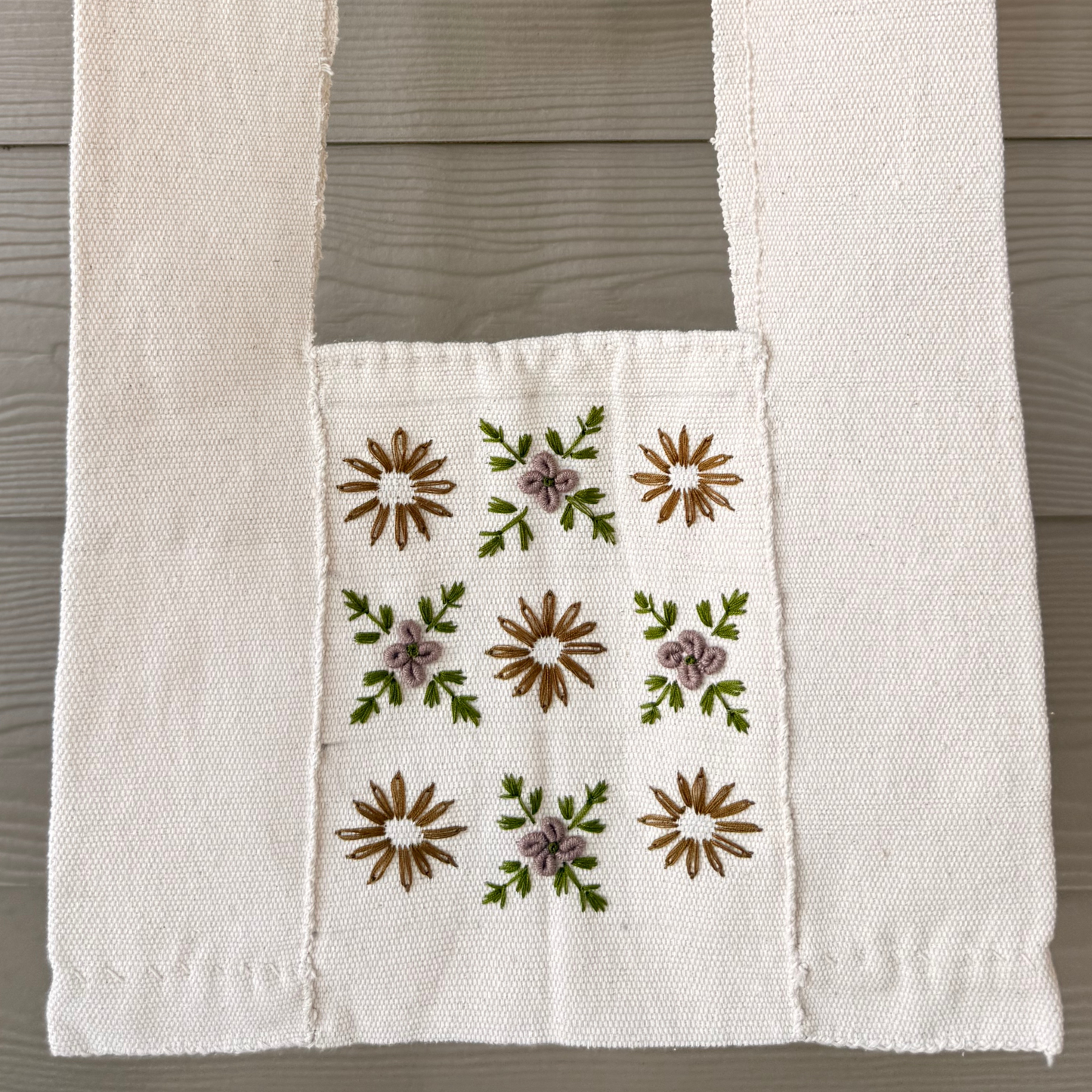 Karen Hill Tribe Embroidered Crossbody Bag – Natural