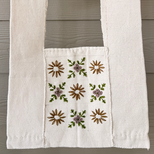 Karen Hill Tribe Embroidered Crossbody Bag – Natural