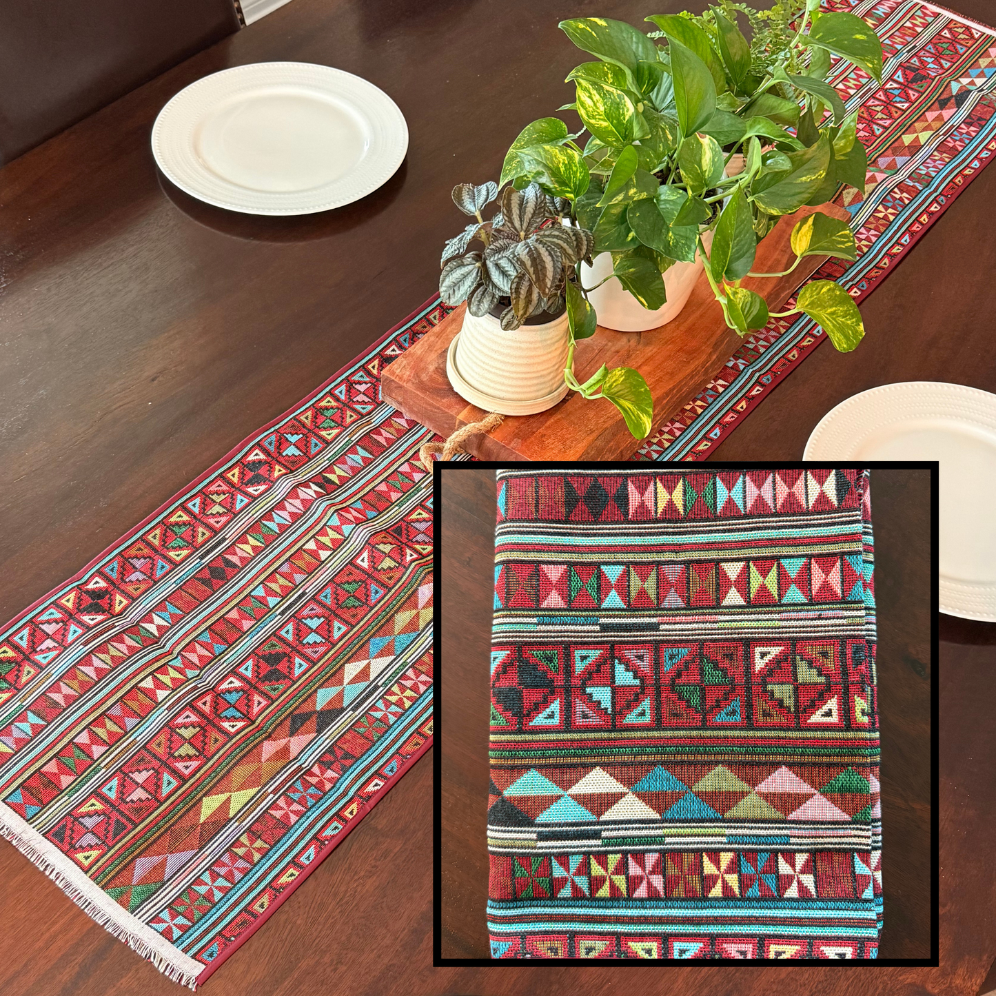 Akha Handcrafted Table Runner 60"x13"