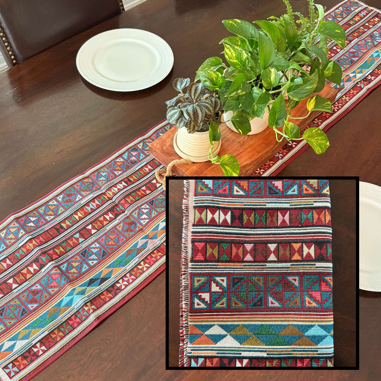 Akha Handcrafted Table Runner 60"x13"