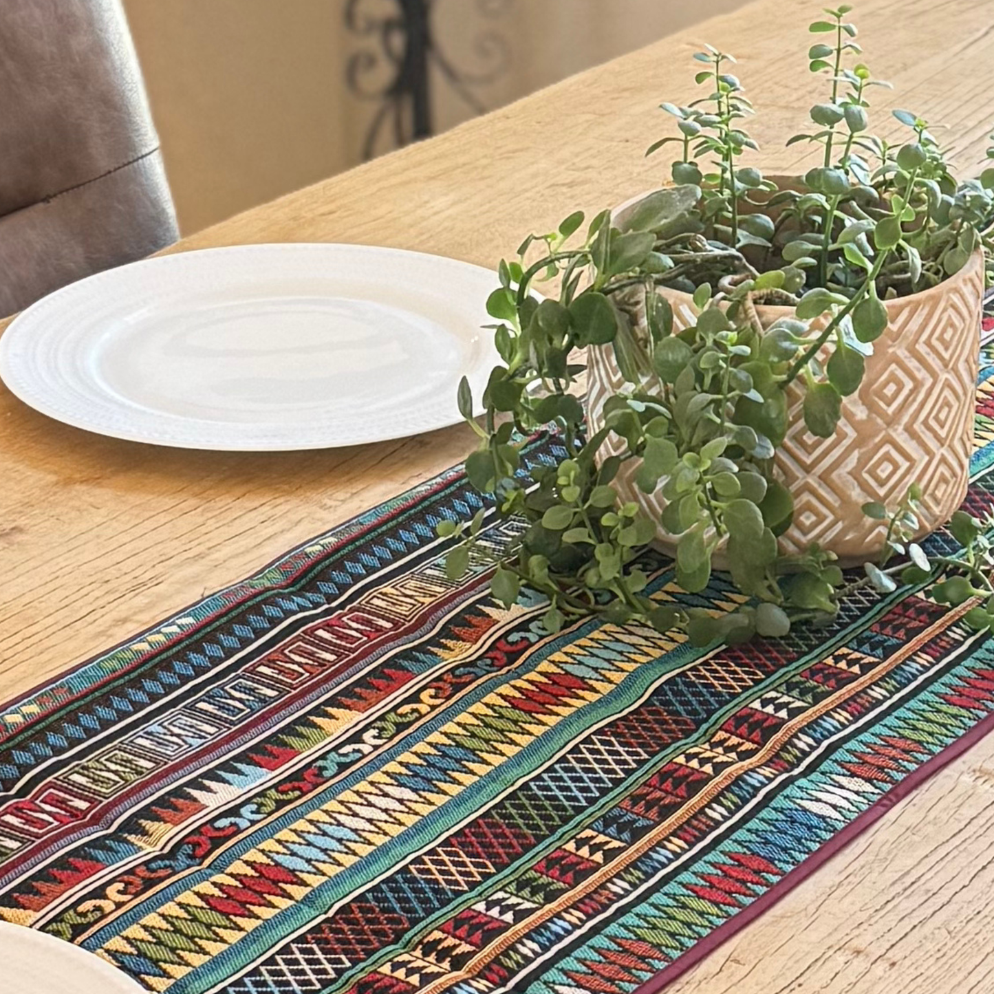 Akha Handcrafted Table Runner 60"x13"